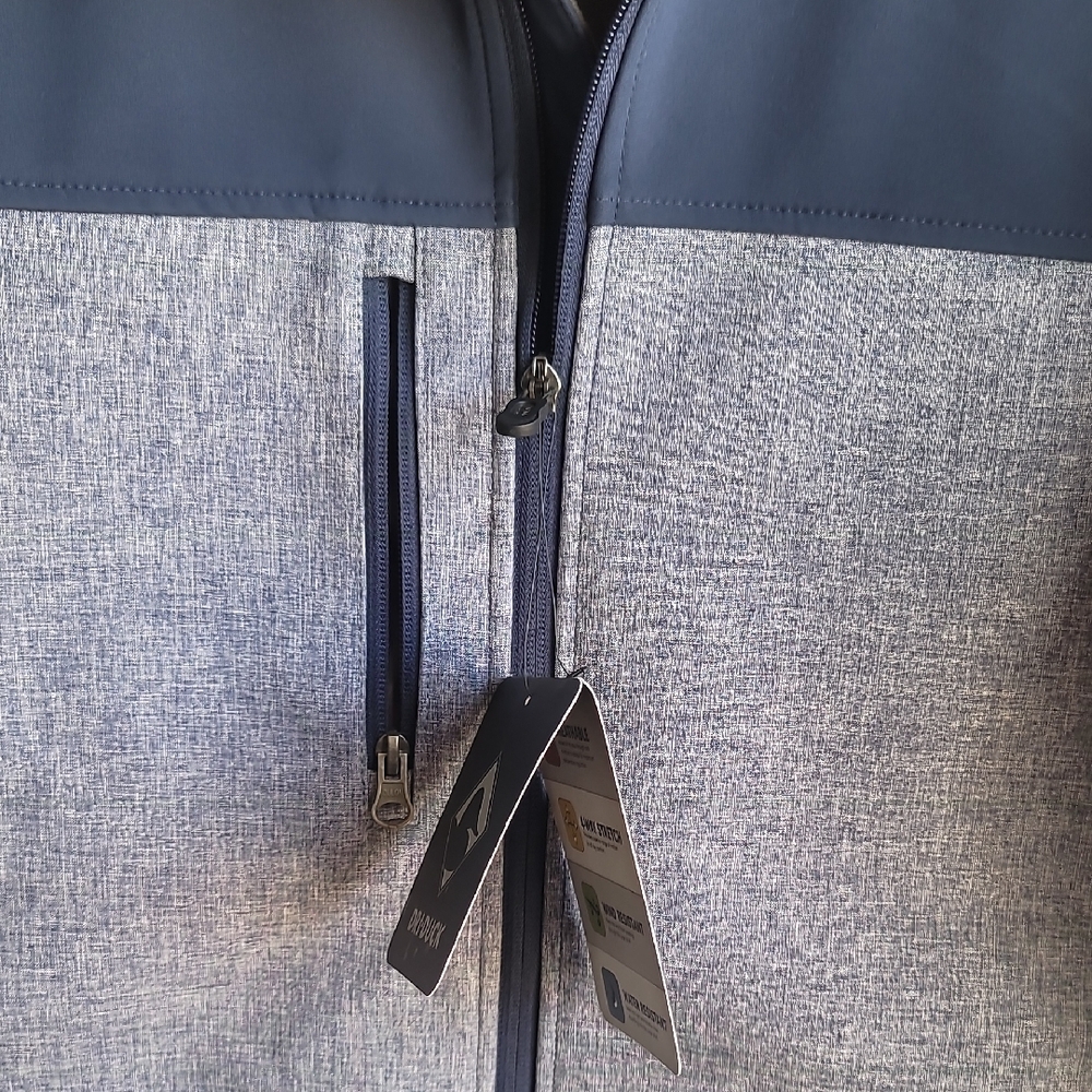 Men's Navy and Gray Performance Jacket - Picture 7 of 14